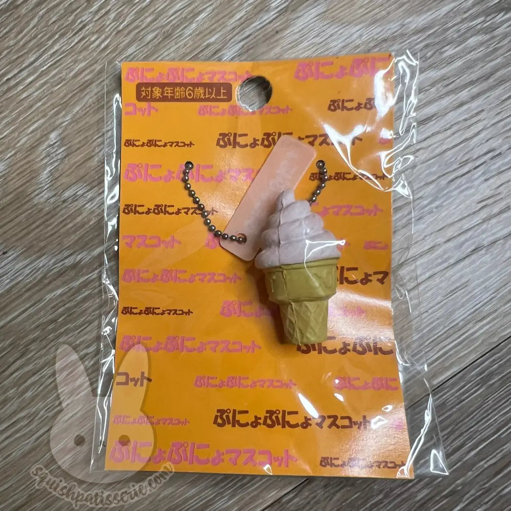 Japanese Dessert Mini Squishy strawberry soft serve