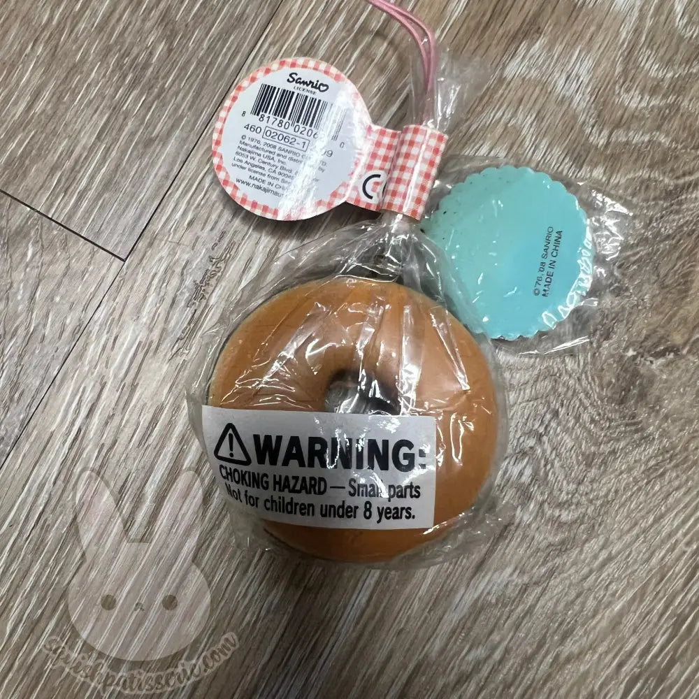 Rare & VTG Hello Kitty Rubber Tag Donut Squishy