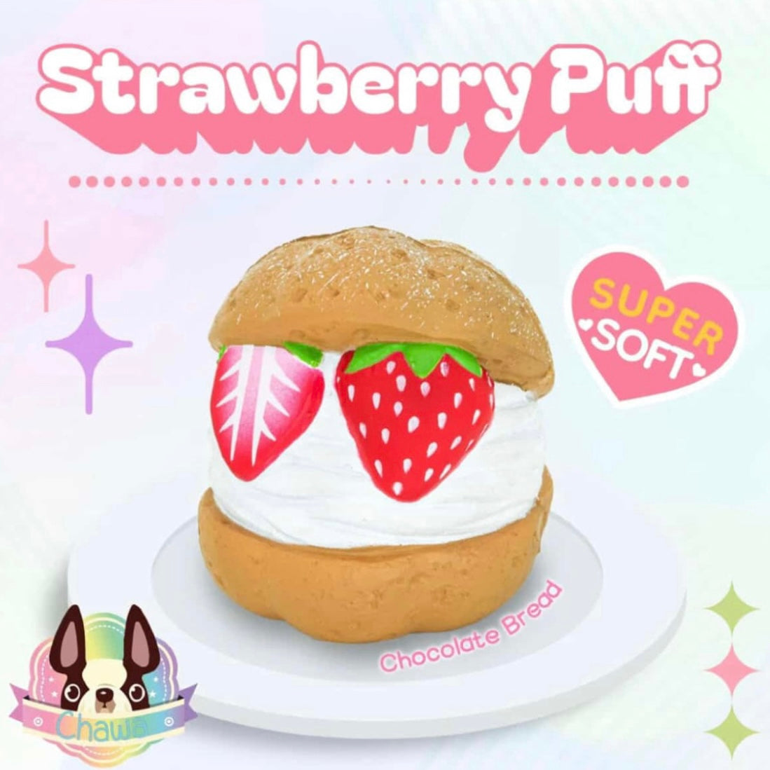 Chawa Strawberry Puff Squishy
