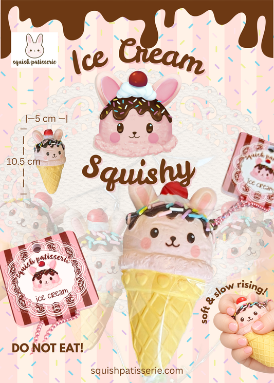 Squish Patisserie Bunny Ice Cream Squishy