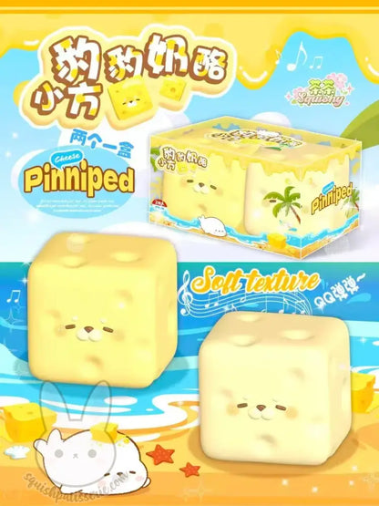 Chacha Seal Cheese Cube Squishies