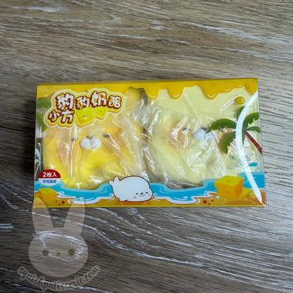 Chacha Seal Cheese Cube Squishies