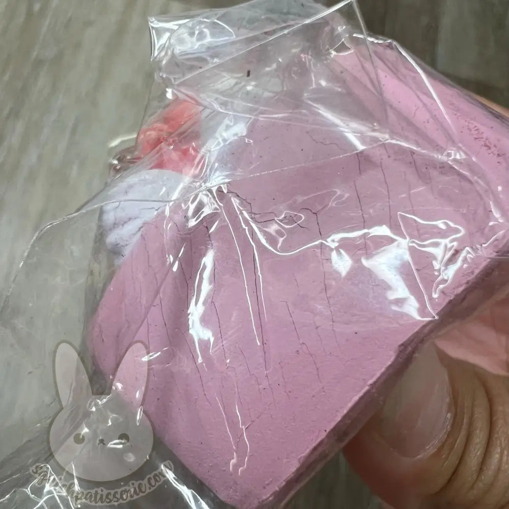 Rare Cafe De N Pink Shortcake Slice Squishy