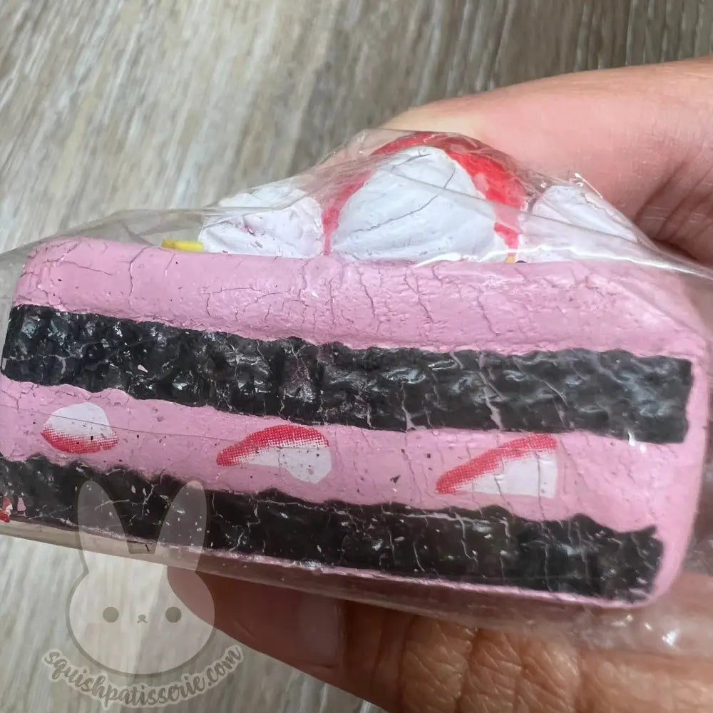 Rare Cafe De N Pink Shortcake Slice Squishy