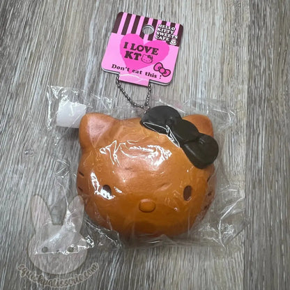 Rare Hello Kitty Head Bun Squishy Brown