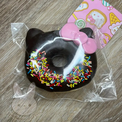 Rare Hello Kitty Jumbo Donut Squishy Chocolate