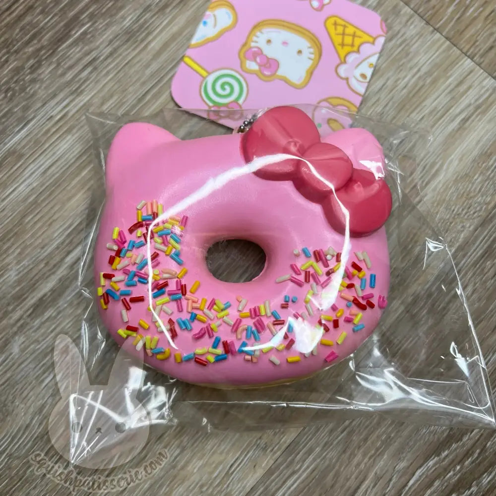 Rare Hello Kitty Jumbo Donut Squishy Strawberry