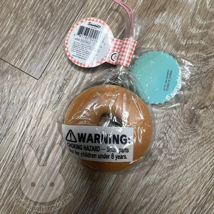 Rare & VTG Hello Kitty Rubber Tag Donut Squishy