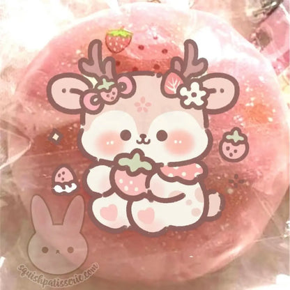 [Pre - Order] Rice Deer Baby Strawberry Milk Bun