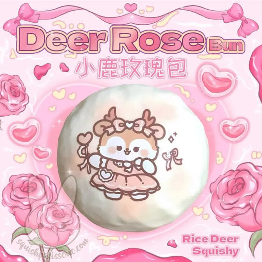 [Pre-Order] Rice Deer Rose Bun Squishy