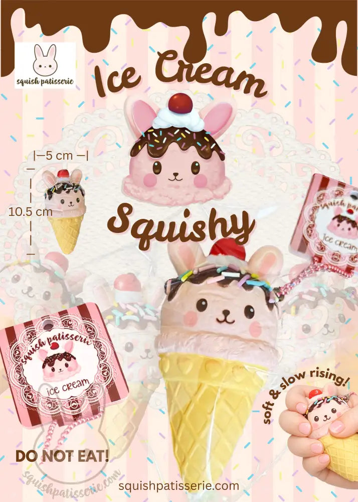Squish Patisserie Bunny Ice Cream Squishy
