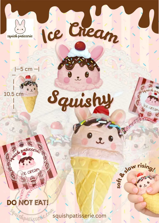 Squish Patisserie Bunny Ice Cream Squishy