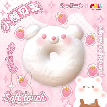 [Pre-Order] Strawberry Bear Bagel Squishy